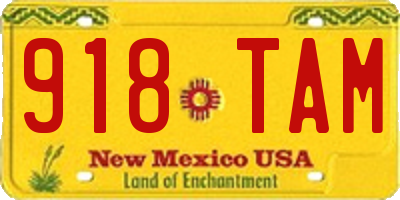 NM license plate 918TAM