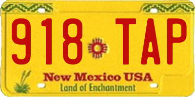 NM license plate 918TAP
