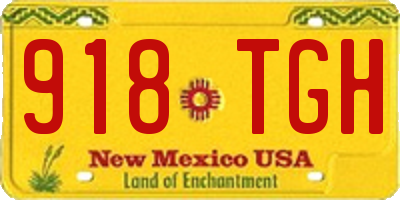 NM license plate 918TGH