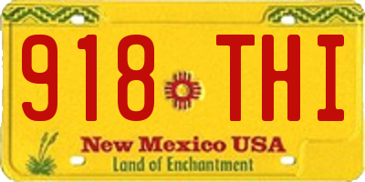 NM license plate 918THI
