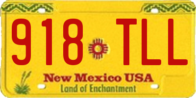 NM license plate 918TLL