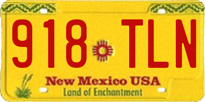 NM license plate 918TLN