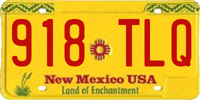 NM license plate 918TLQ