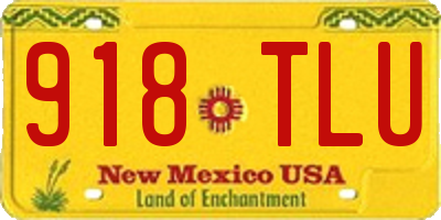 NM license plate 918TLU