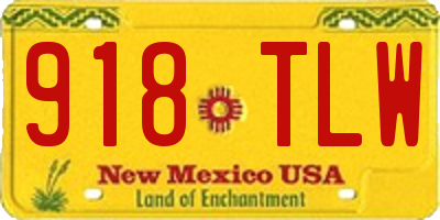 NM license plate 918TLW