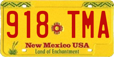 NM license plate 918TMA