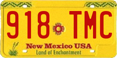 NM license plate 918TMC