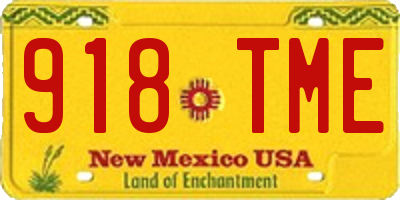 NM license plate 918TME