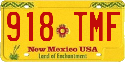 NM license plate 918TMF