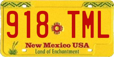 NM license plate 918TML