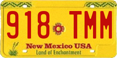 NM license plate 918TMM