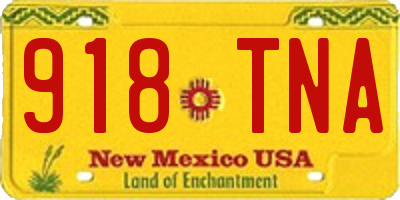 NM license plate 918TNA