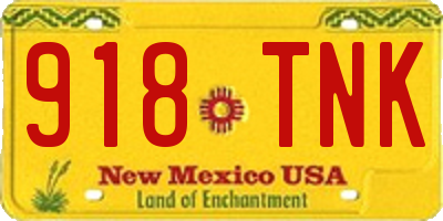 NM license plate 918TNK