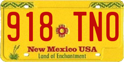 NM license plate 918TNO