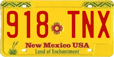 NM license plate 918TNX