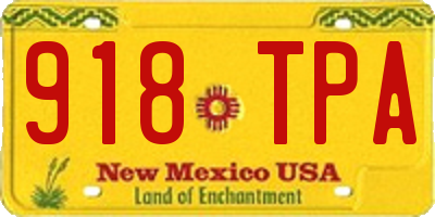 NM license plate 918TPA
