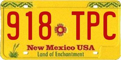 NM license plate 918TPC