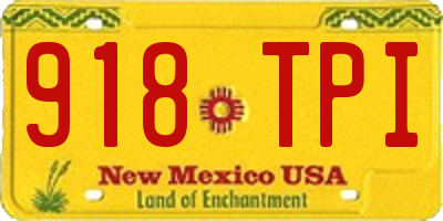 NM license plate 918TPI