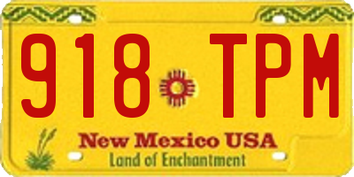 NM license plate 918TPM