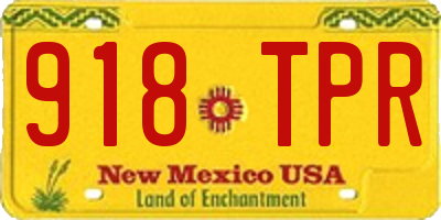 NM license plate 918TPR