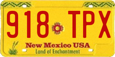 NM license plate 918TPX