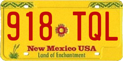 NM license plate 918TQL
