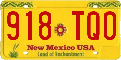 NM license plate 918TQO