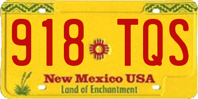 NM license plate 918TQS