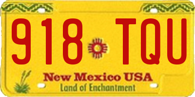 NM license plate 918TQU