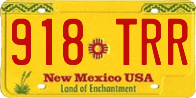 NM license plate 918TRR
