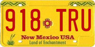 NM license plate 918TRU