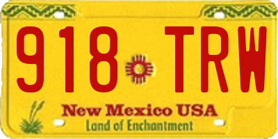 NM license plate 918TRW