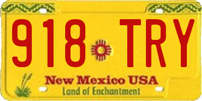 NM license plate 918TRY
