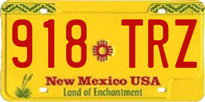 NM license plate 918TRZ