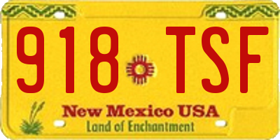 NM license plate 918TSF