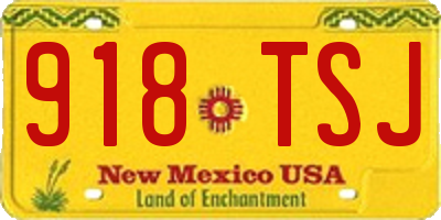 NM license plate 918TSJ