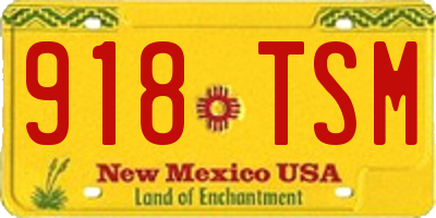 NM license plate 918TSM