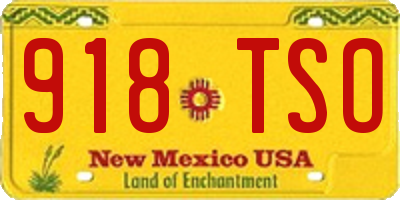 NM license plate 918TSO