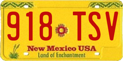 NM license plate 918TSV