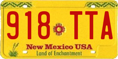 NM license plate 918TTA