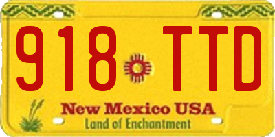 NM license plate 918TTD