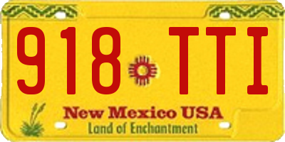 NM license plate 918TTI