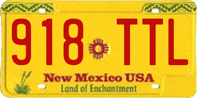 NM license plate 918TTL