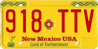 NM license plate 918TTV