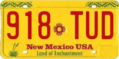 NM license plate 918TUD