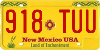 NM license plate 918TUU