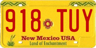 NM license plate 918TUY