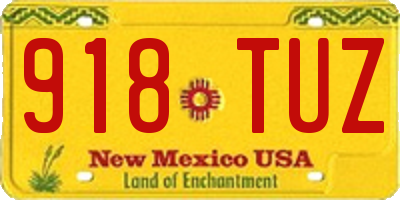 NM license plate 918TUZ