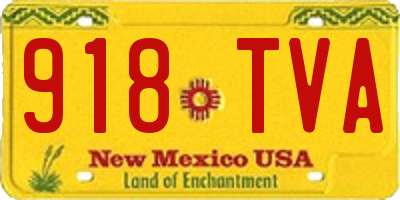 NM license plate 918TVA