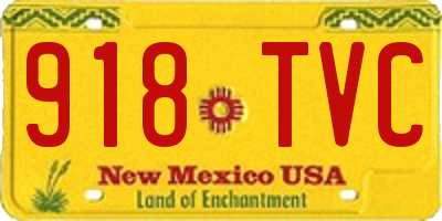 NM license plate 918TVC